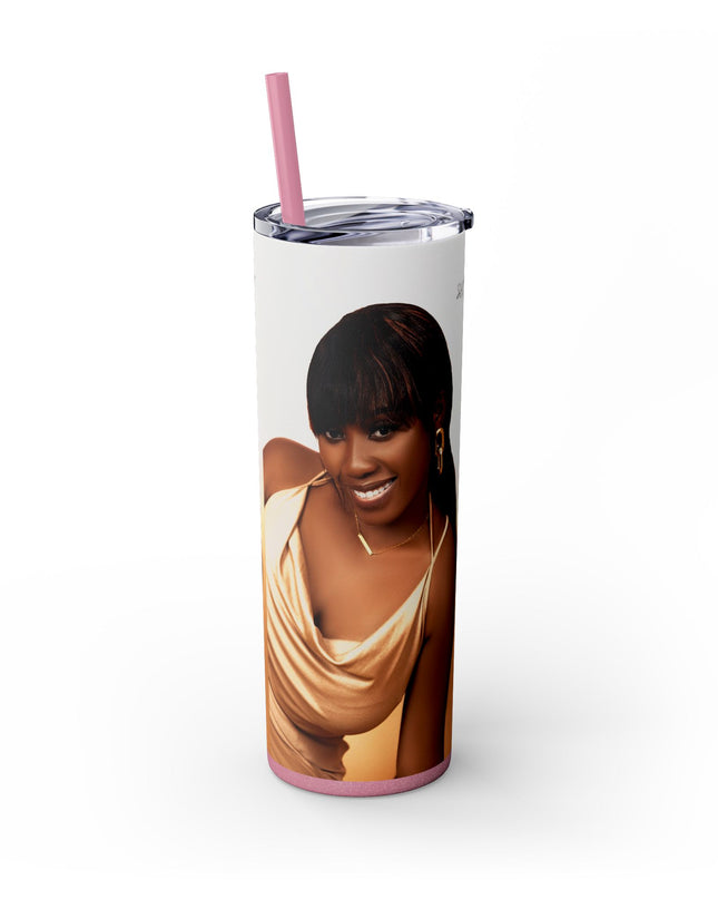 Chic Skinny Tumbler with Straw, 20oz | Stylish Drinkware for Every Occasion, Perfect Gift for Friends, Summer Vibes, Home & Office Decor