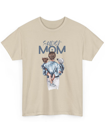 Super Mom Unisex Heavy Cotton Tee, Gift for Mothers Day