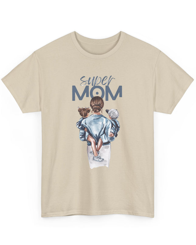 Super Mom Unisex Heavy Cotton Tee, Gift for Mothers Day