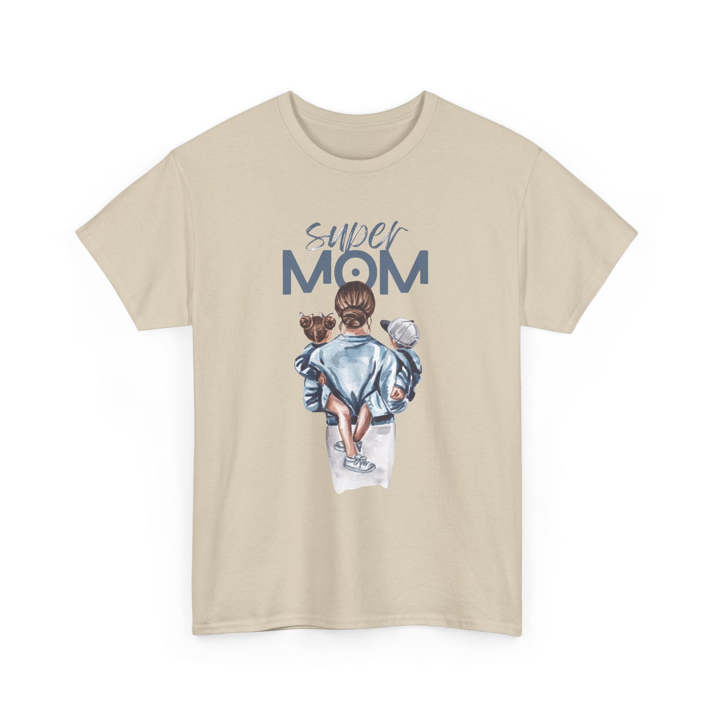 Super Mom Unisex Heavy Cotton Tee, Gift for Mothers Day