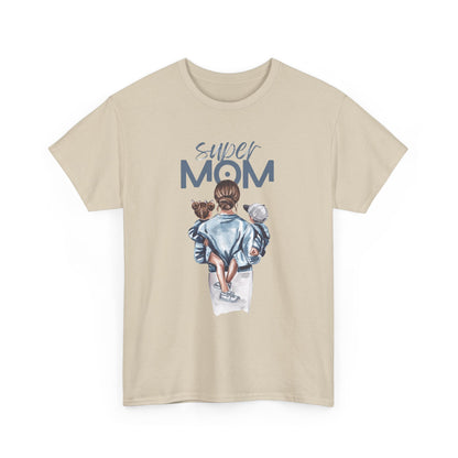Super Mom Unisex Heavy Cotton Tee, Gift for Mothers Day