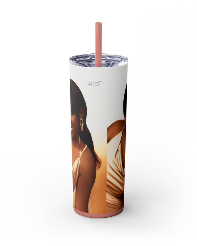 Chic Skinny Tumbler with Straw, 20oz | Stylish Drinkware for Every Occasion, Perfect Gift for Friends, Summer Vibes, Home & Office Decor