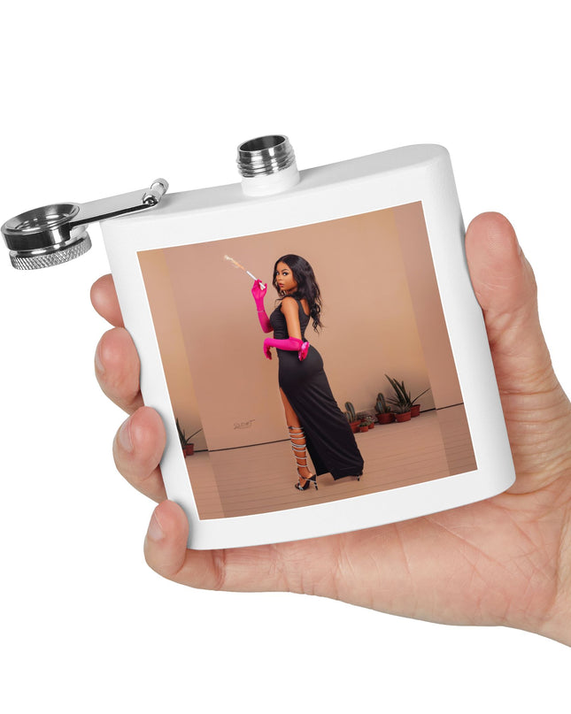 Chic Stainless Steel Flask, 6oz | Stylish Drinkware, Perfect for Parties, Gifts, Weddings, Hip Flasks, Travel