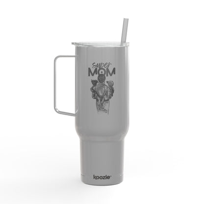 Super Mom Insulated Tumbler - 40oz Stainless Steel Cup for Coffee, Travel, Gifts, Personalization, Engraved Designs