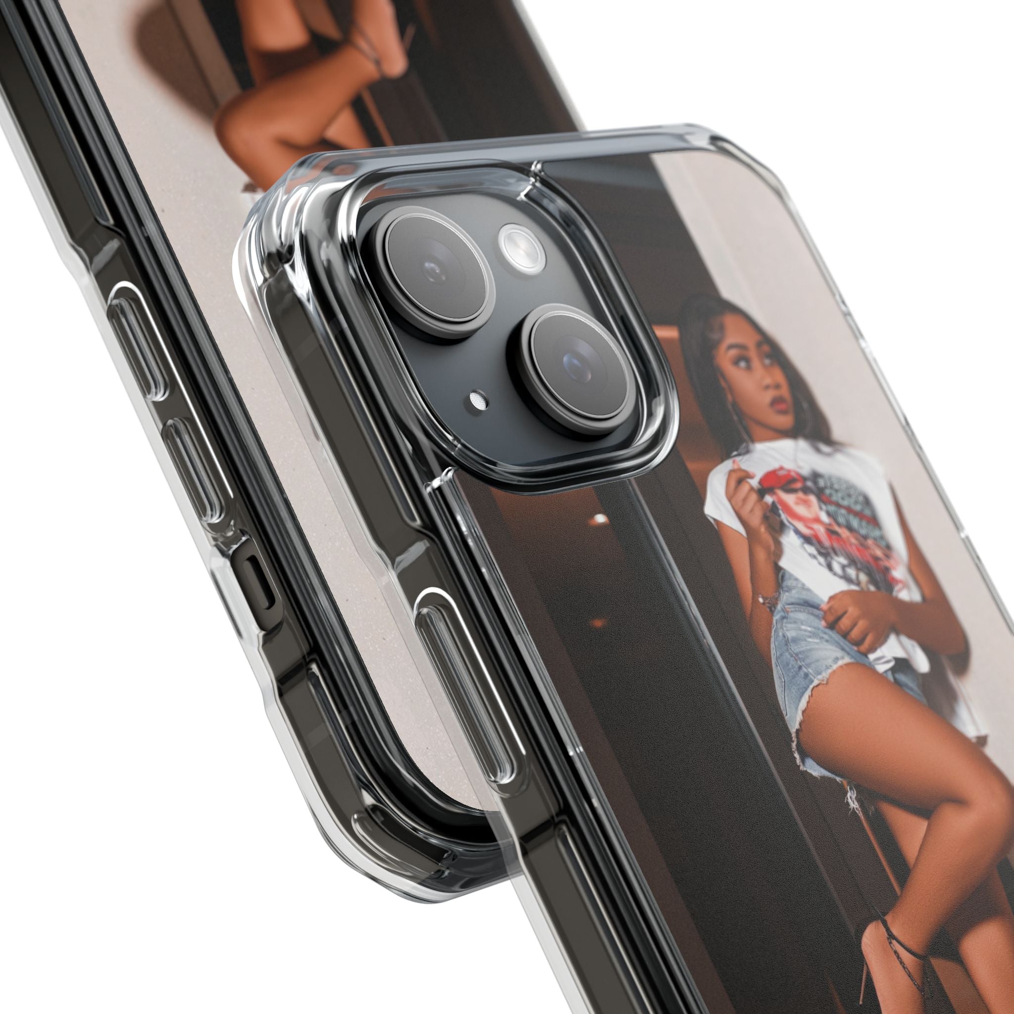 Stylish Magnetic Phone Case, Clear Impact Protector, Customizable