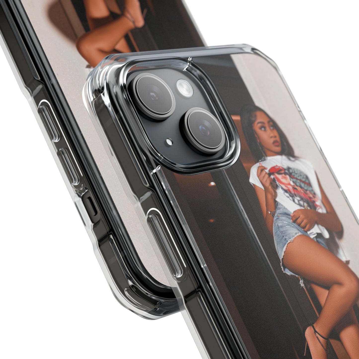 Stylish Magnetic Phone Case, Clear Impact Protector, Customizable