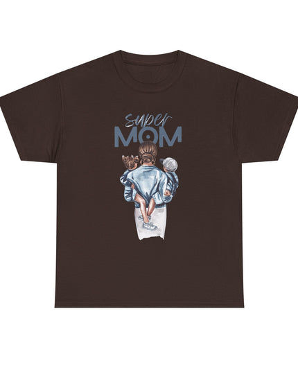 Super Mom Unisex Heavy Cotton Tee, Gift for Mothers Day