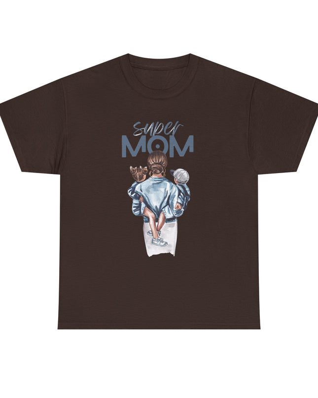Super Mom Unisex Heavy Cotton Tee, Gift for Mothers Day