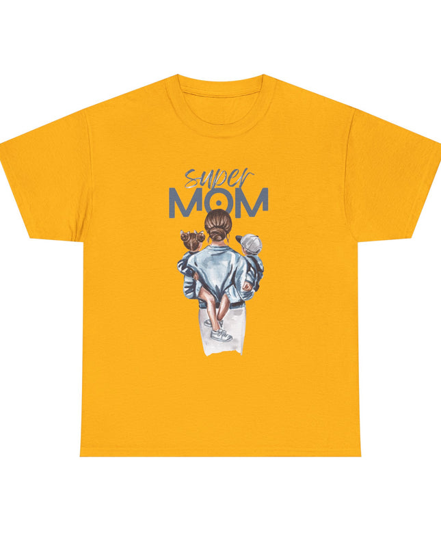 Super Mom Unisex Heavy Cotton Tee, Gift for Mothers Day