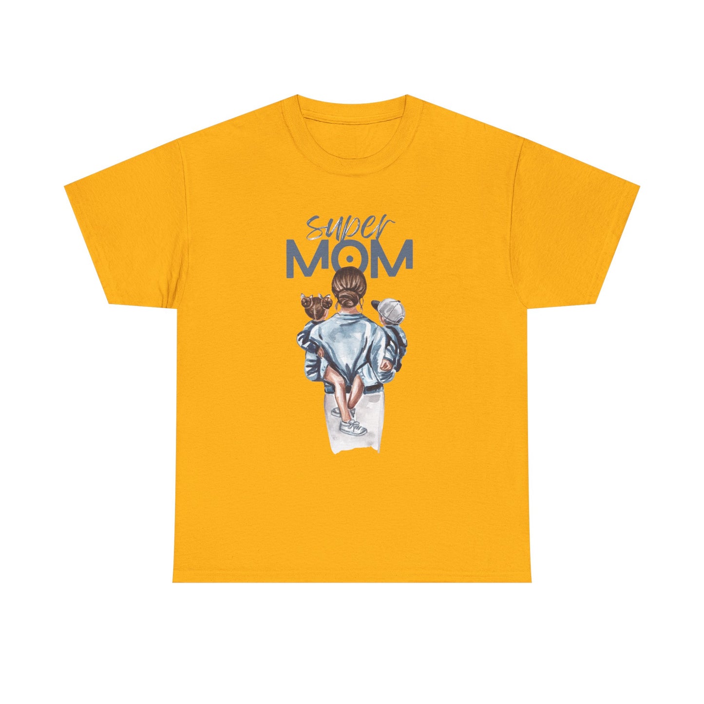 Super Mom Unisex Heavy Cotton Tee, Gift for Mothers Day