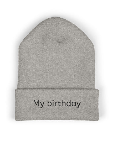 Birthday Embroidered Beanie, Classic Cuffed Hat, Personalized Winter Hat, Gift for Him/Her, Cozy Accessory for Celebrations