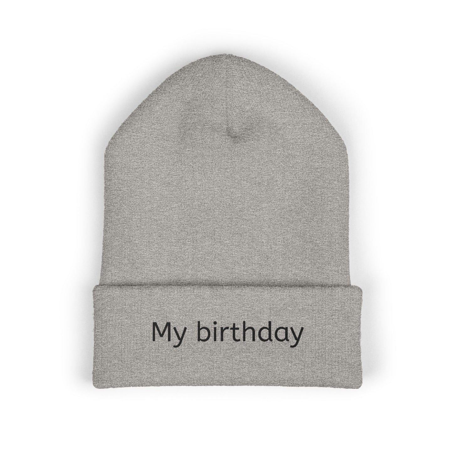 Birthday Embroidered Beanie, Classic Cuffed Hat, Personalized Winter Hat, Gift for Him/Her, Cozy Accessory for Celebrations