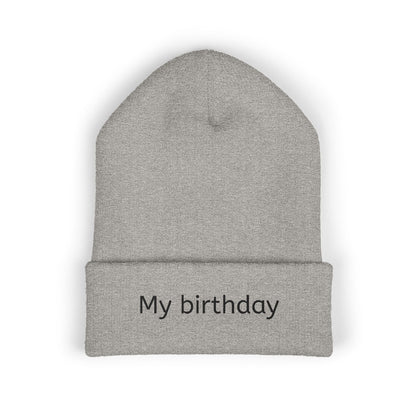 Birthday Embroidered Beanie, Classic Cuffed Hat, Personalized Winter Hat, Gift for Him/Her, Cozy Accessory for Celebrations