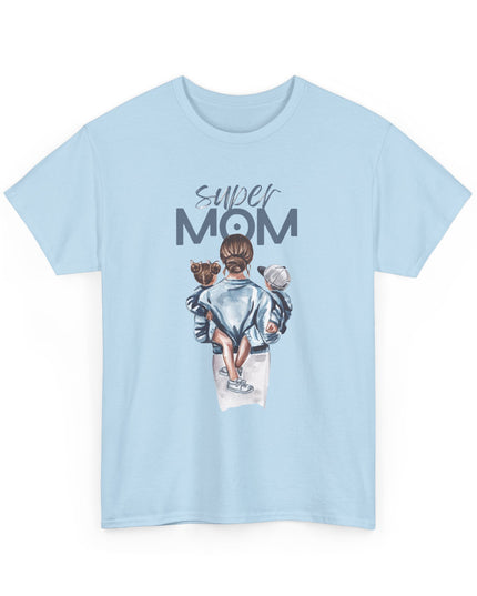 Super Mom Unisex Heavy Cotton Tee, Gift for Mothers Day