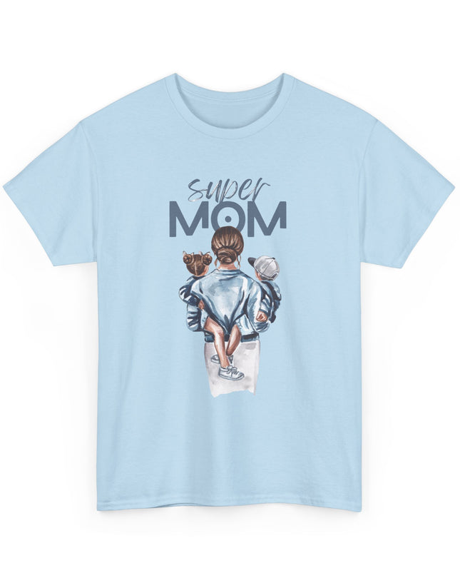Super Mom Unisex Heavy Cotton Tee, Gift for Mothers Day