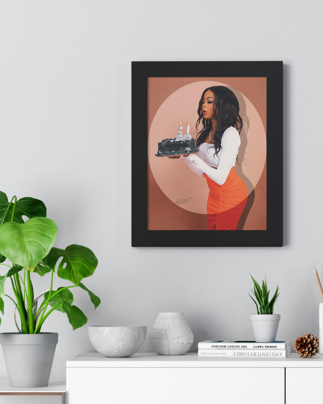 Chic Framed Vertical Poster, Home Decor, Wall Art, Modern Elegance, Birthday Gift, Stylish Artwork