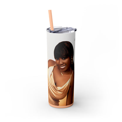Chic Skinny Tumbler with Straw, 20oz | Stylish Drinkware for Every Occasion, Perfect Gift for Friends, Summer Vibes, Home & Office Decor