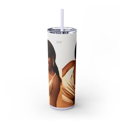 Chic Skinny Tumbler with Straw, 20oz | Stylish Drinkware for Every Occasion, Perfect Gift for Friends, Summer Vibes, Home & Office Decor