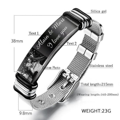 Custom Photo Engraved Bracelet