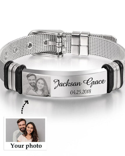 Custom Photo Engraved Bracelet