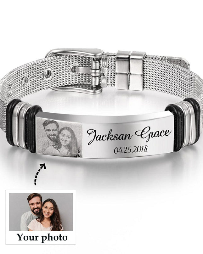 Custom Photo Engraved Bracelet