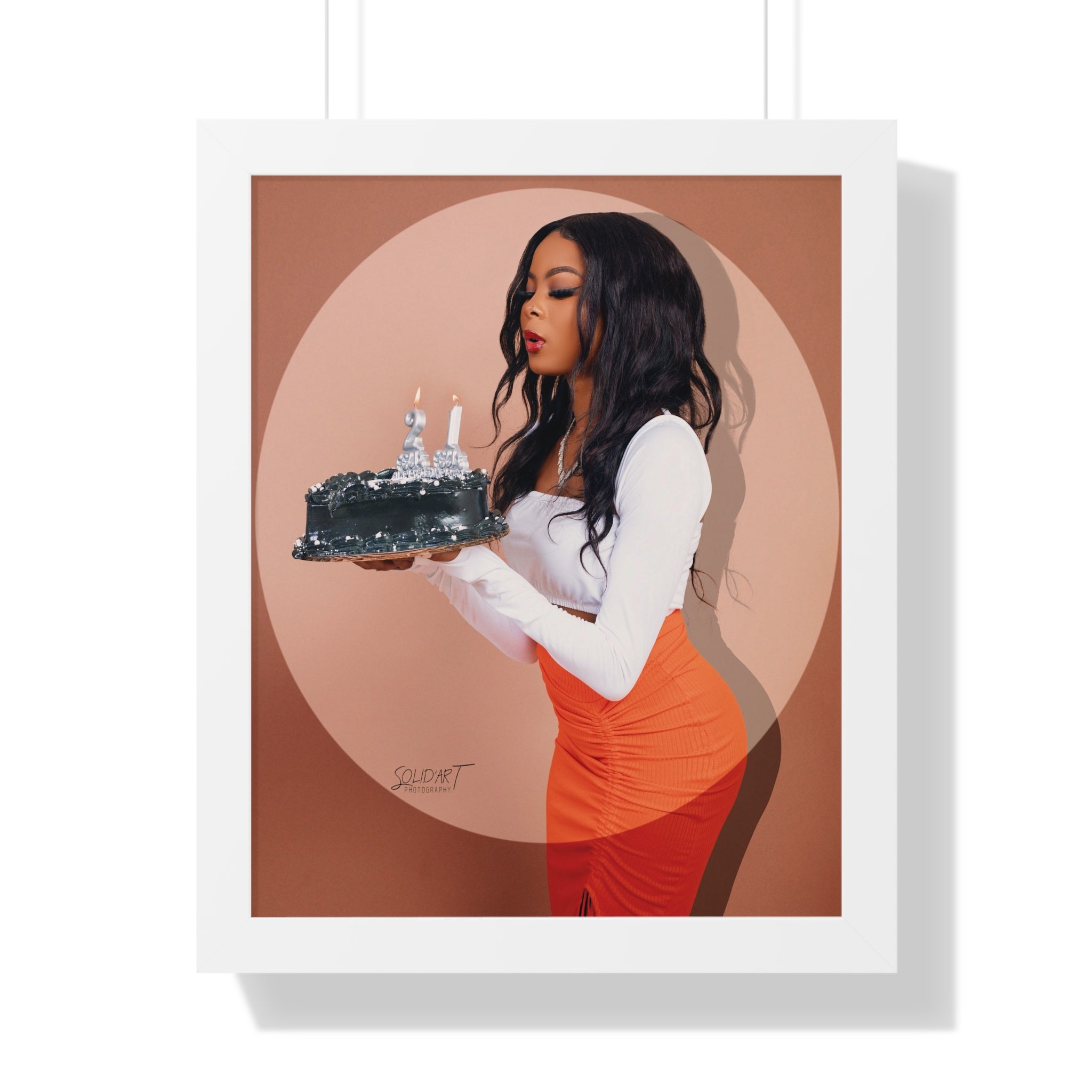 Chic Framed Vertical Poster, Home Decor, Wall Art, Modern Elegance, Birthday Gift, Stylish Artwork