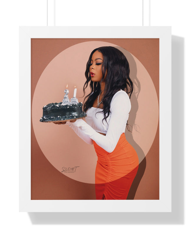 Chic Framed Vertical Poster, Home Decor, Wall Art, Modern Elegance, Birthday Gift, Stylish Artwork