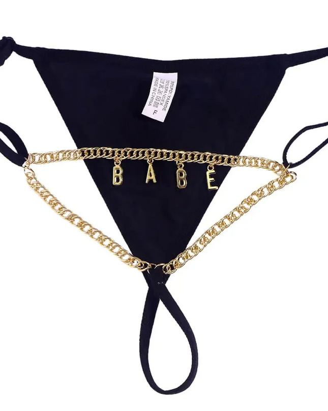 Personalized Name Letter Charm Thong