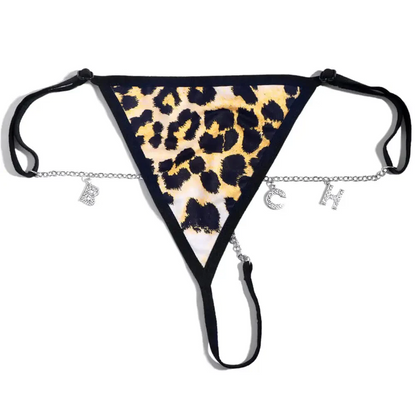 Personalized Name Letter Charm Thong