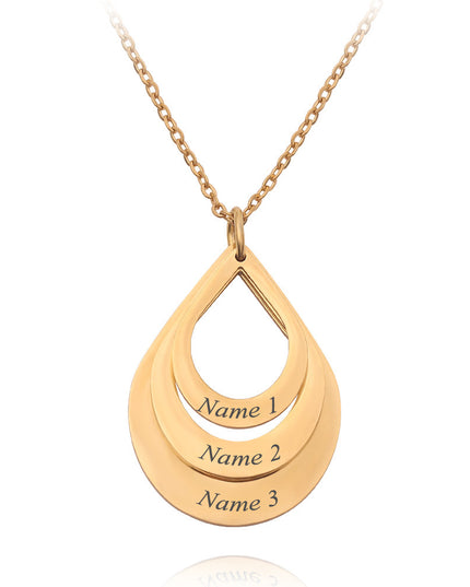 CustomizingBox Personalized Water Drop Name Necklace