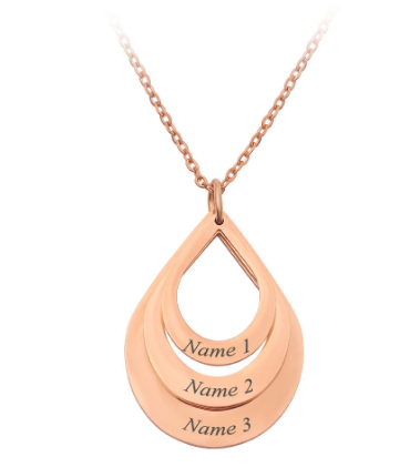 CustomizingBox Personalized Water Drop Name Necklace