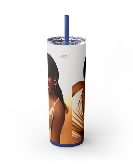 Chic Skinny Tumbler with Straw, 20oz | Stylish Drinkware for Every Occasion, Perfect Gift for Friends, Summer Vibes, Home & Office Decor