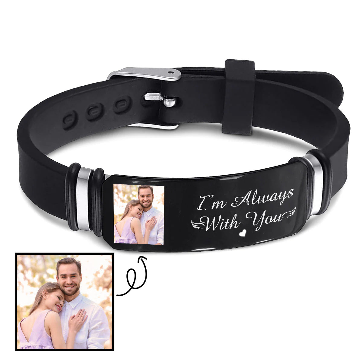 custom silicone Couple bracelet
