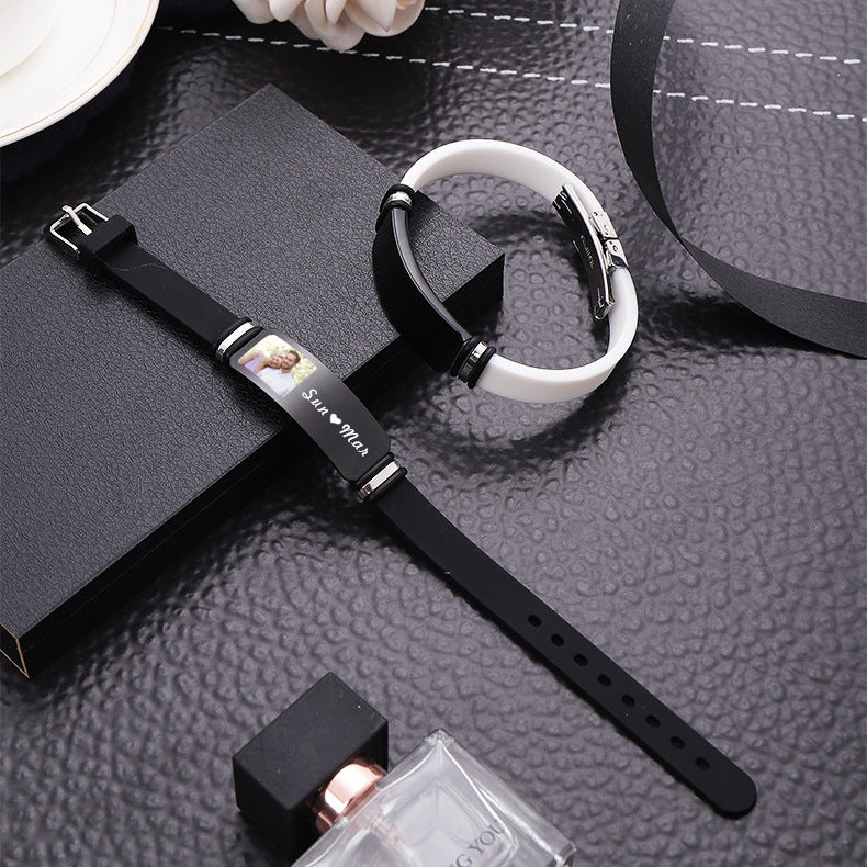 custom silicone Couple bracelet