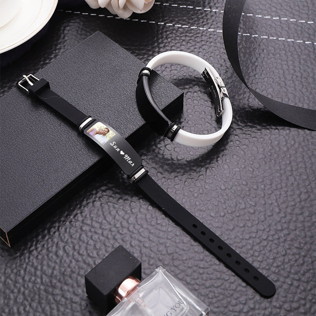 custom silicone Couple bracelet