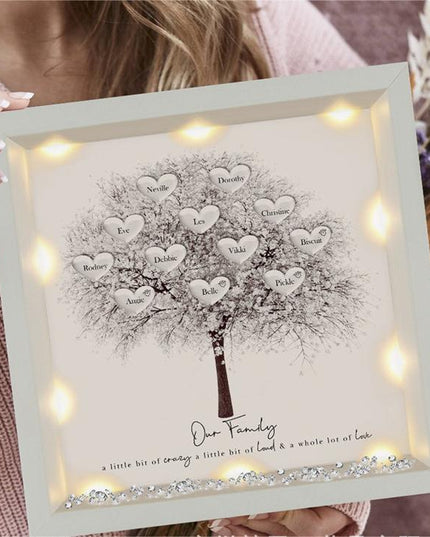Custom family tree photo frame