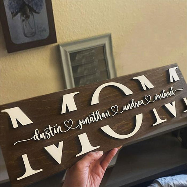 Mother and child name custom decoration