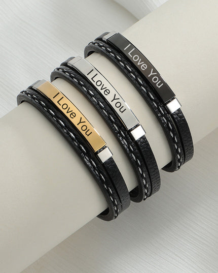 Custom leather bracelet