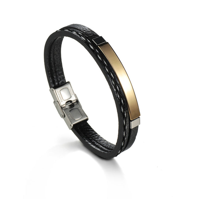 Custom leather bracelet