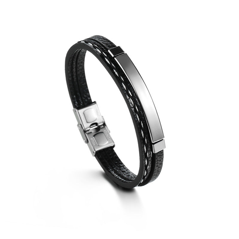 Custom leather bracelet