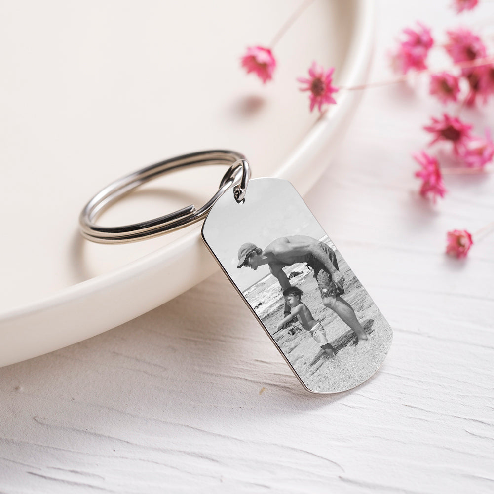 Personalized Photo Printed Metal Keychain