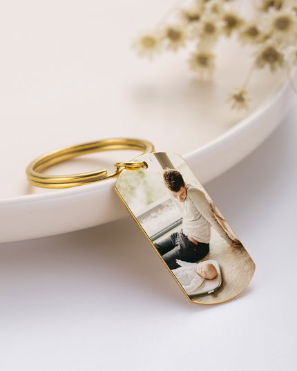 Personalized Photo Printed Metal Keychain