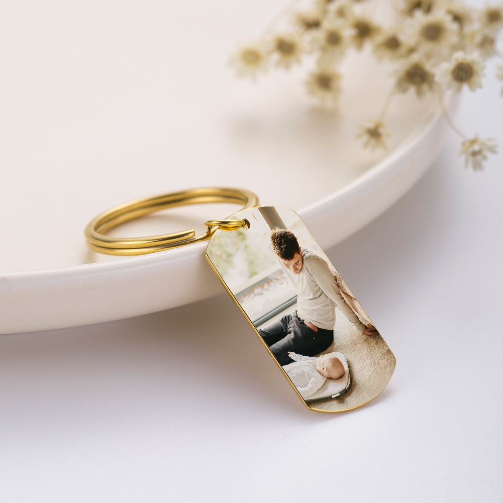 Personalized Photo Printed Metal Keychain