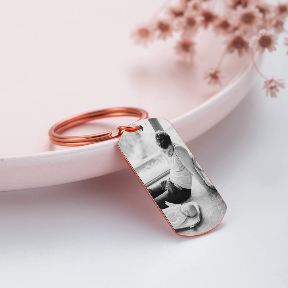Personalized Photo Printed Metal Keychain