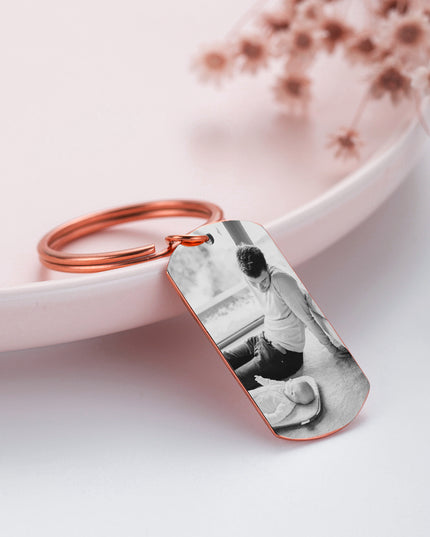 Personalized Photo Printed Metal Keychain