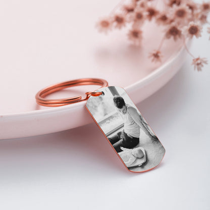 Personalized Photo Printed Metal Keychain