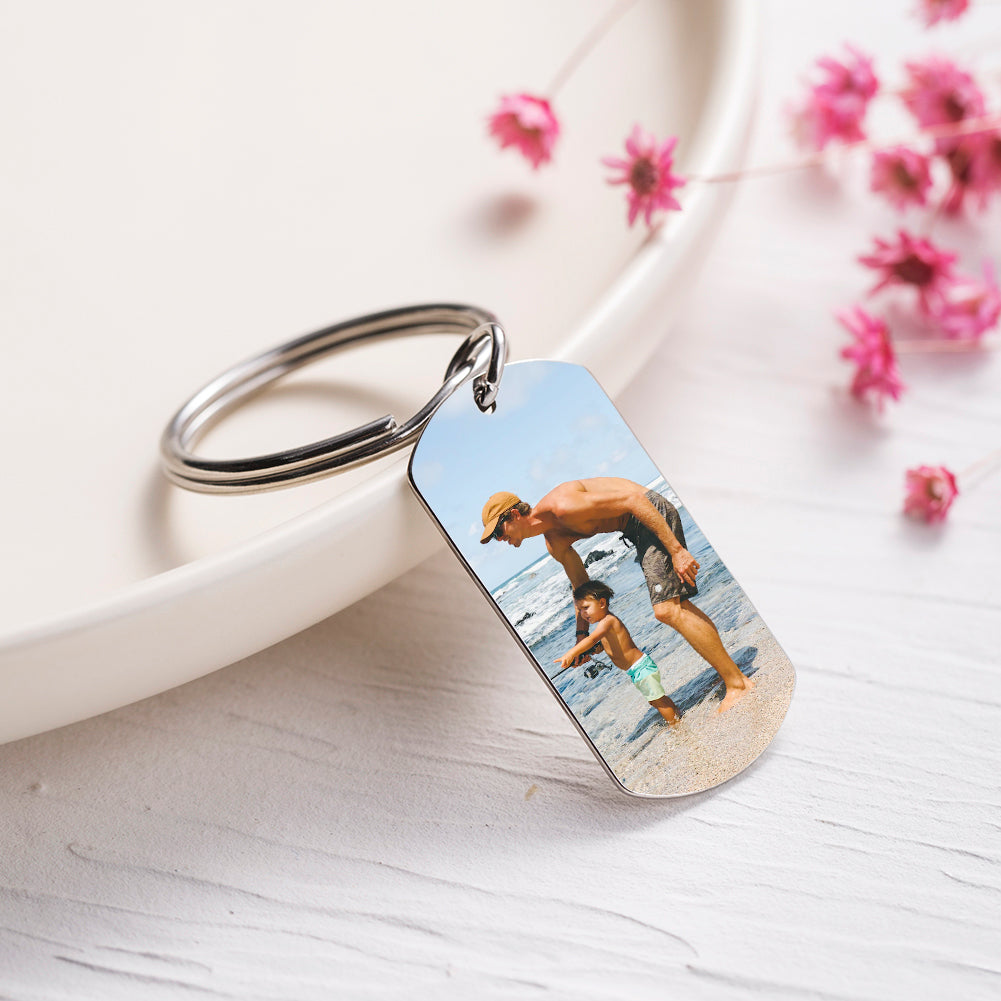 Personalized Photo Printed Metal Keychain