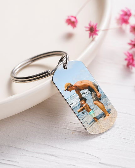 Personalized Photo Printed Metal Keychain