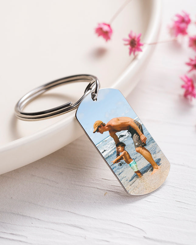 Personalized Photo Printed Metal Keychain