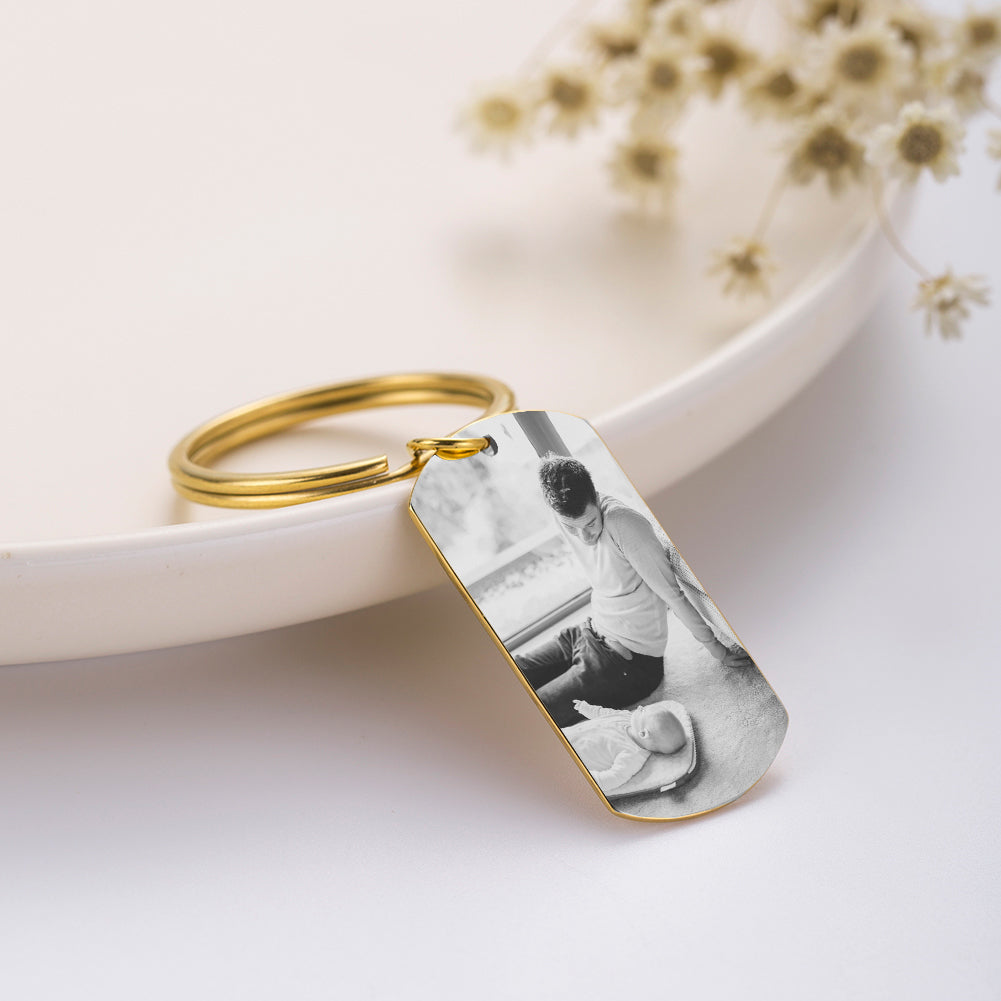 Personalized Photo Printed Metal Keychain